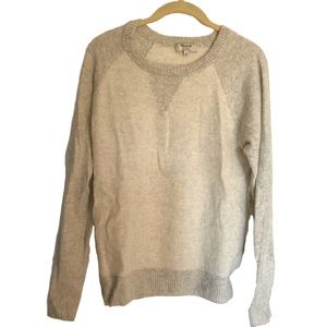 Madewell Grey cashmere sweater with jersey cut neck